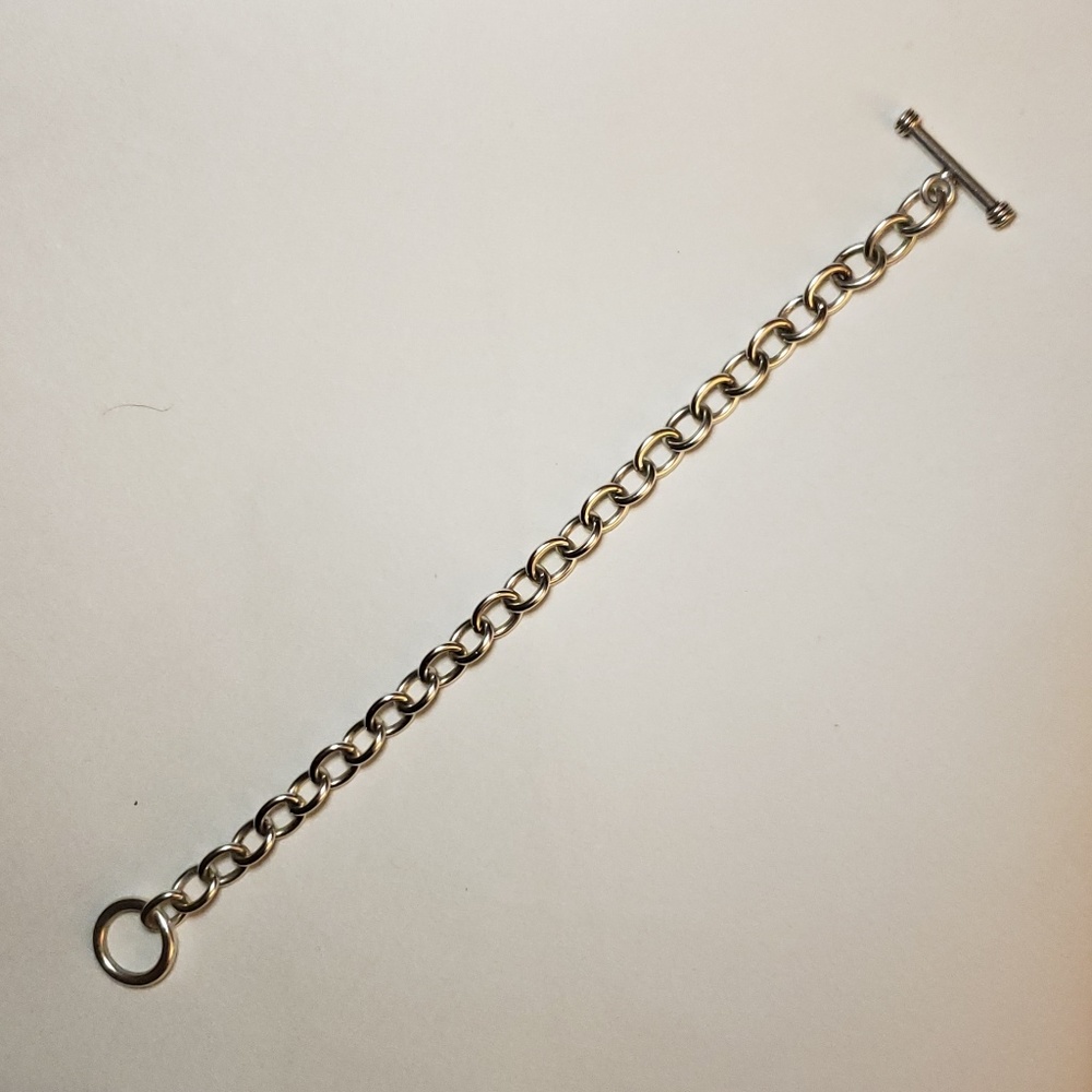 8" .925 Oval Link Bracelet w/ Toggle Clasp